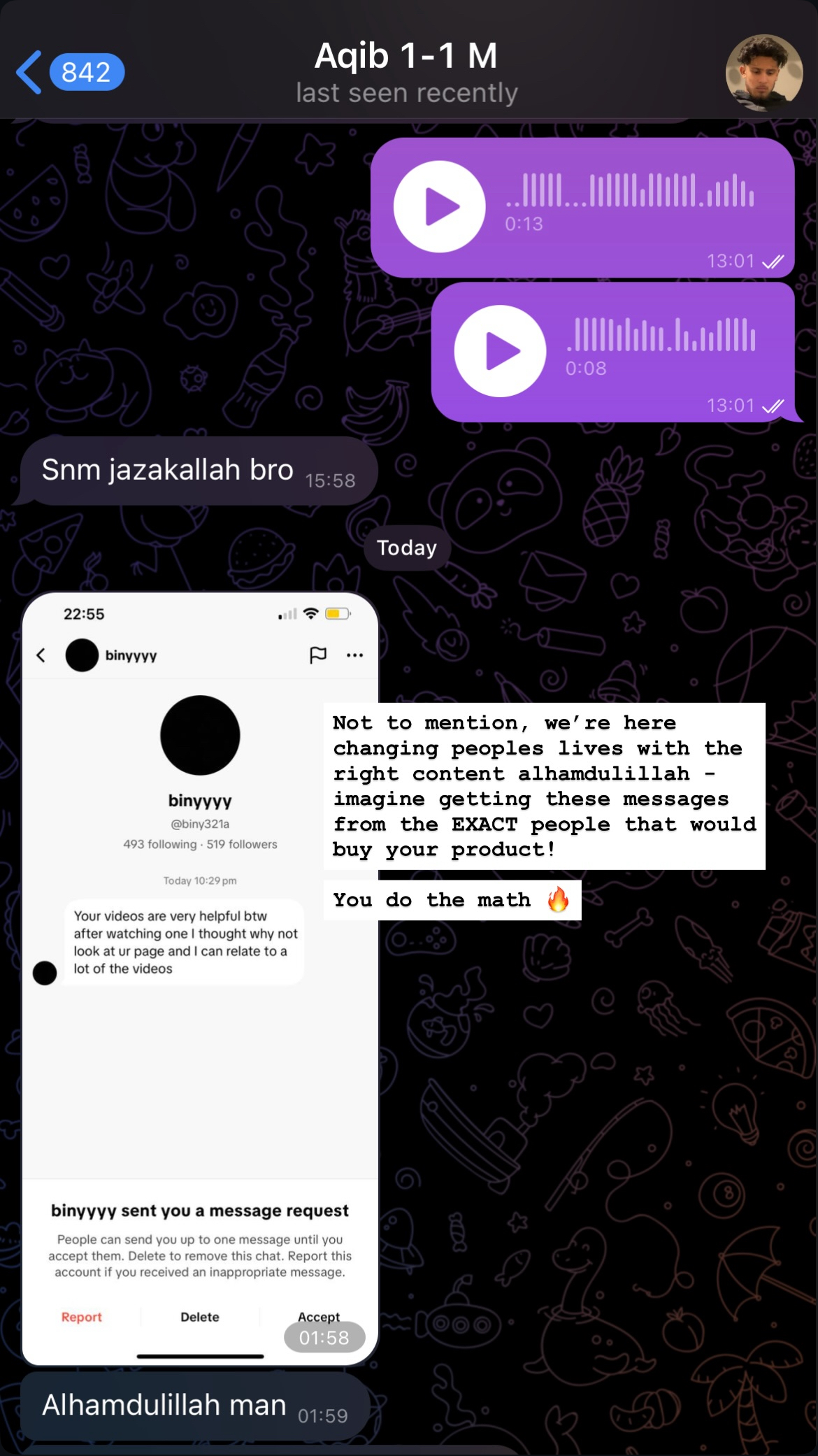 Client testimonial