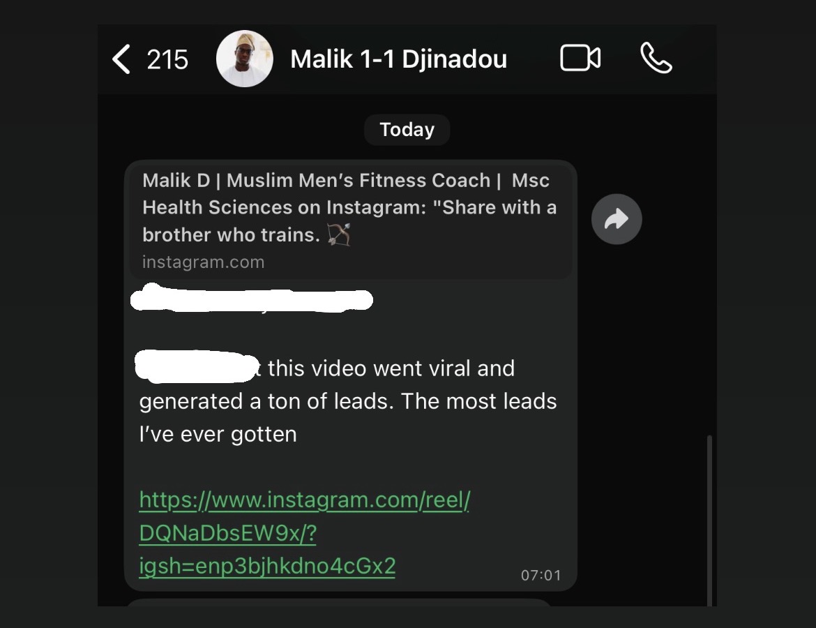 Malik testimonial