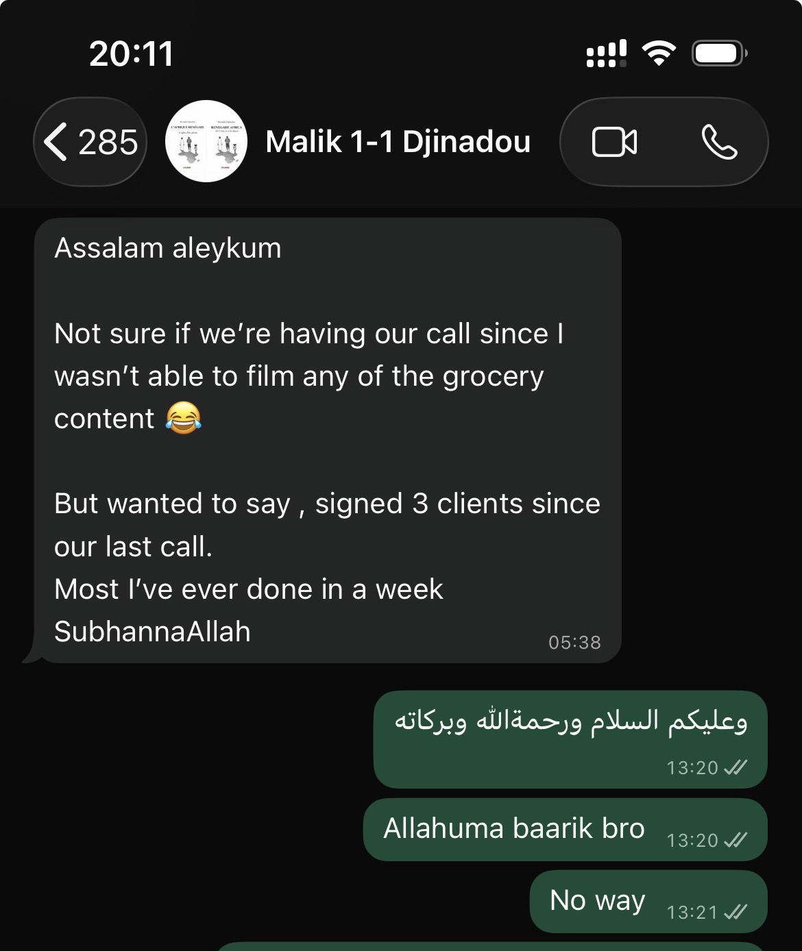 Malik testimonial